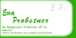 eva probstner business card